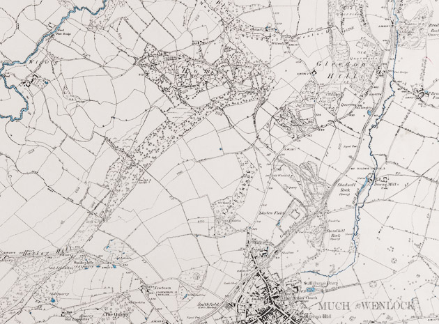 Much Wenlock inches to 1 mile